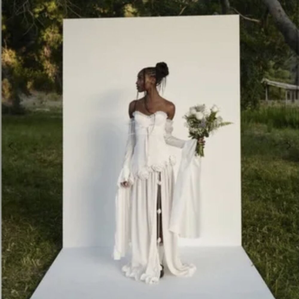 For Love & Lemons Raquel Gown in White Size S